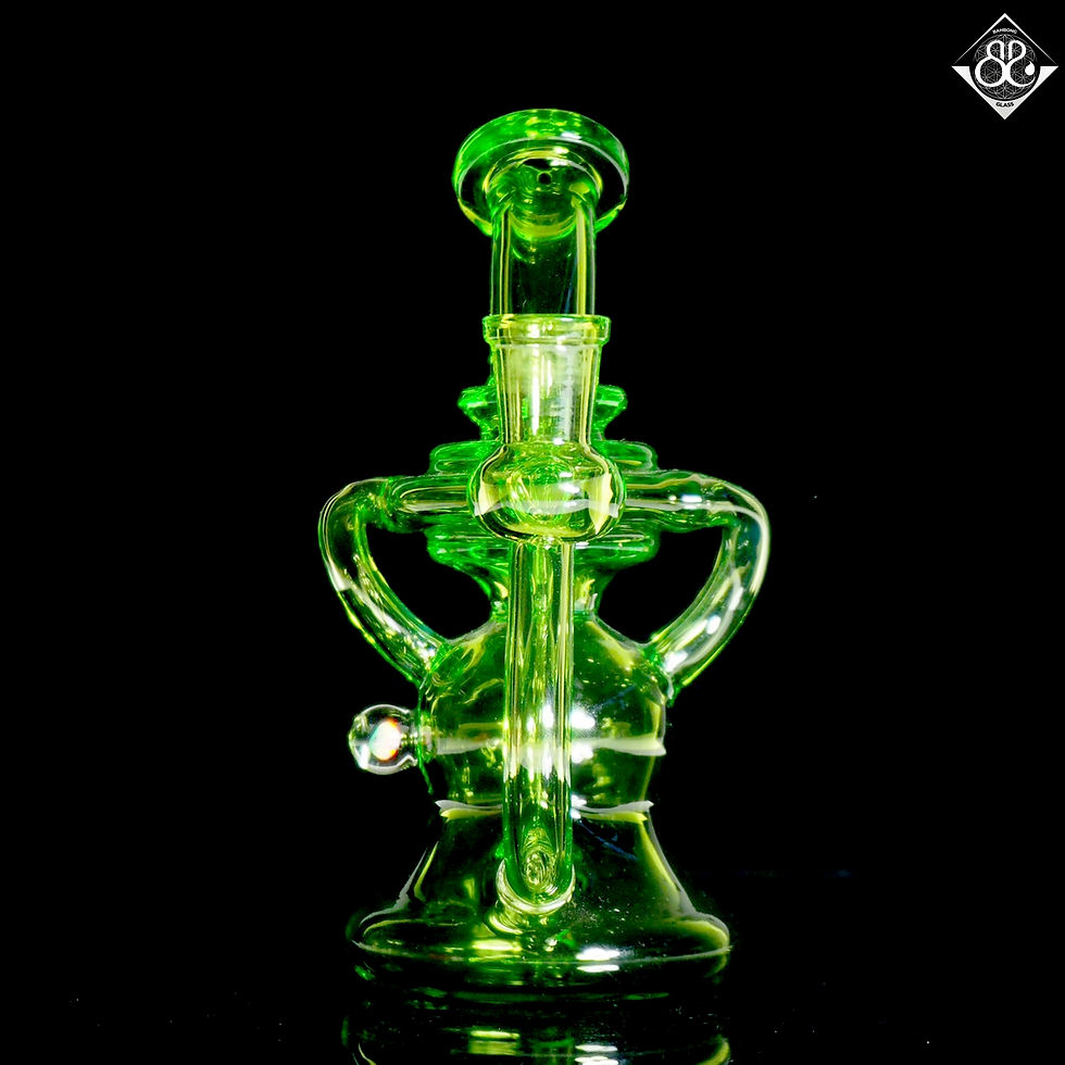 ภาพขนาดย่อ: บ้องแก้ว | 8.5inches Green Recycler Rig with Opal