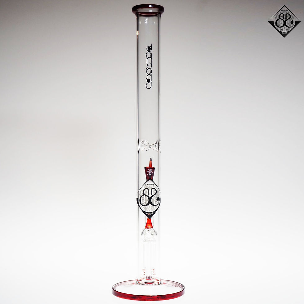 ภาพขนาดย่อ: บ้องแก้ว | 20inches  Pomegranate Red 4arms Perc Straight Bong
