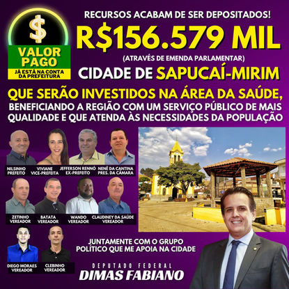 + SAÚDE para SAPUCAÍ-MIRIM