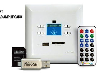 - Painel de parede amplificado aceita músicas via Bluetooth -