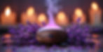 lavendar diffuser candles with flames