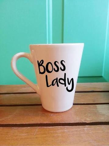 Thumbnail: Set of 2 Vinyl Text Mugs