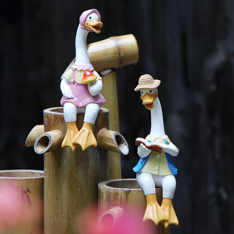 Couple Duck Garden Statues