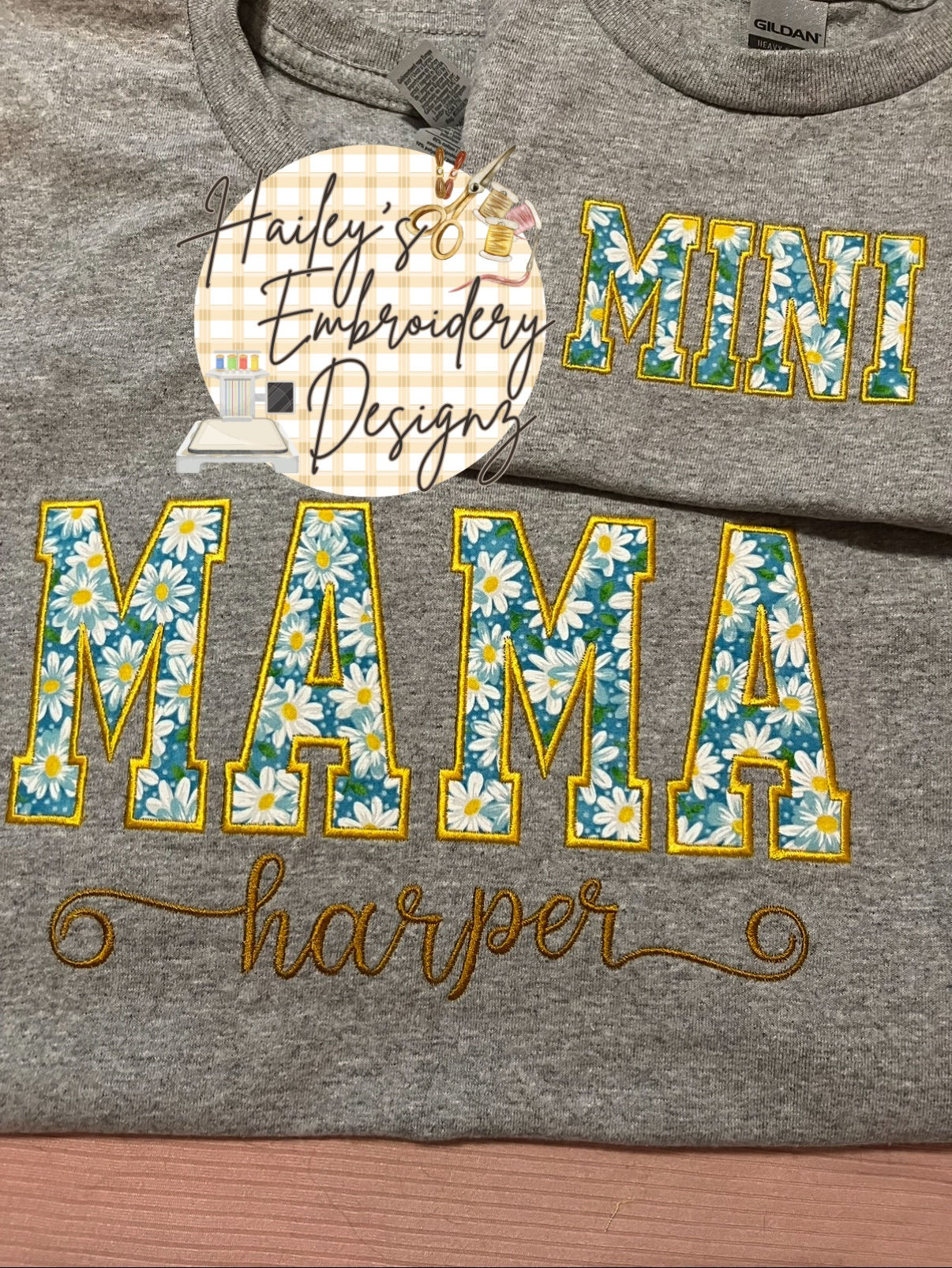 Blue floral mama/mini