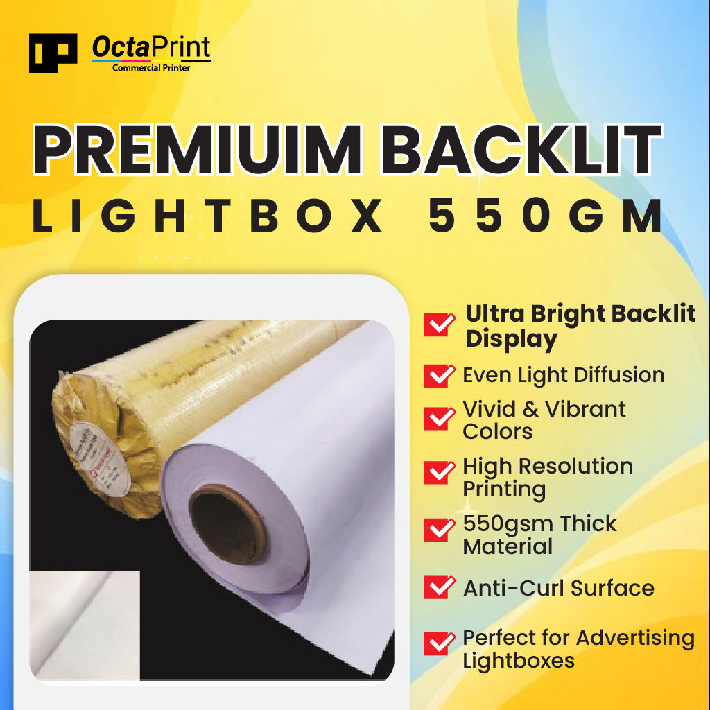 Premium Backlit (Lightbox) 550gsm Lightbox Material