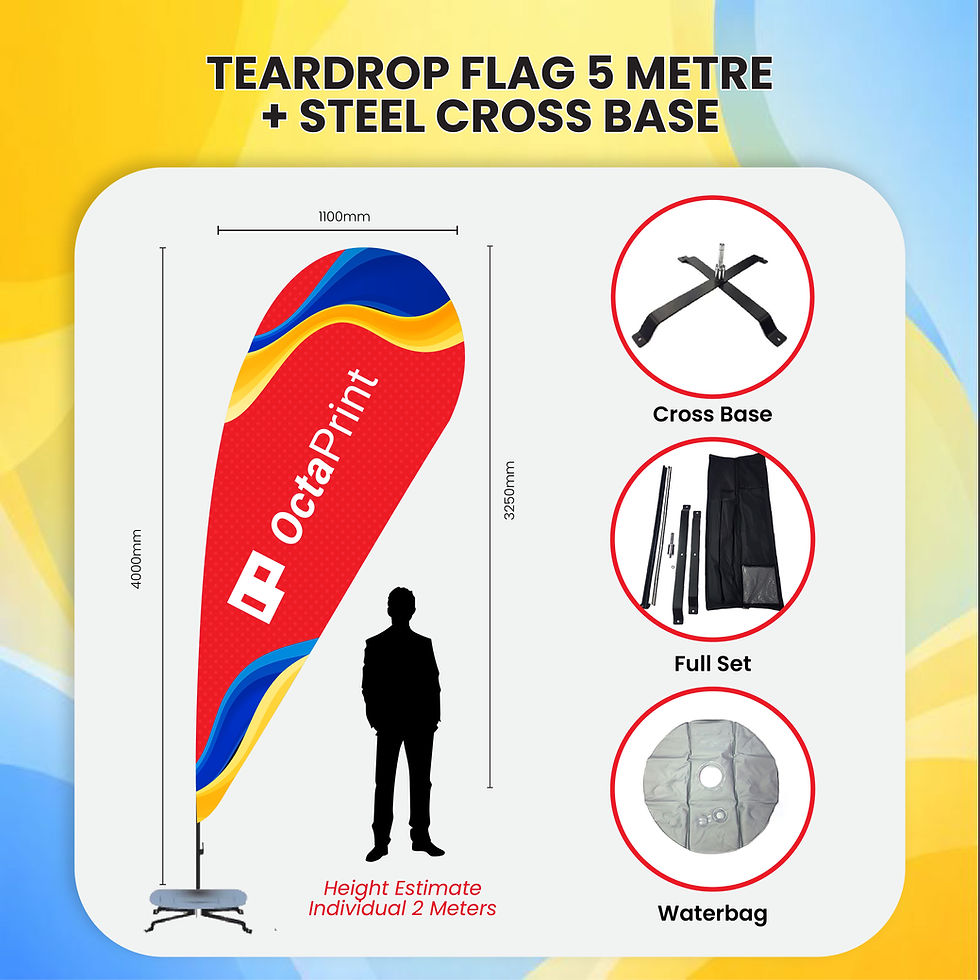 Thumbnail: Wind Flag Steel Cross Base 3.4M & 5M Full Set + Printing