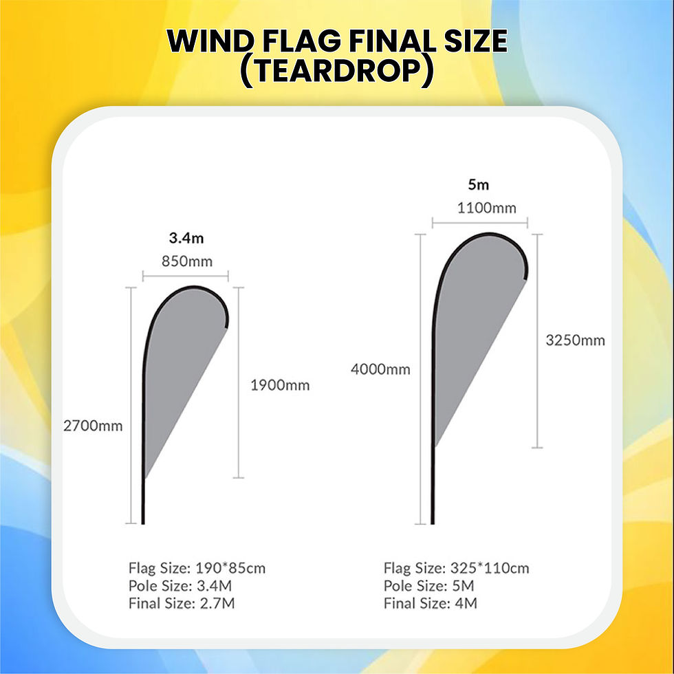 Thumbnail: Wind Flag Steel Cross Base 3.4M & 5M Full Set + Printing