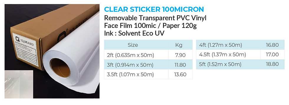 Thumbnail: IQ Clear Sticker 100 Micron 50m Rolls
