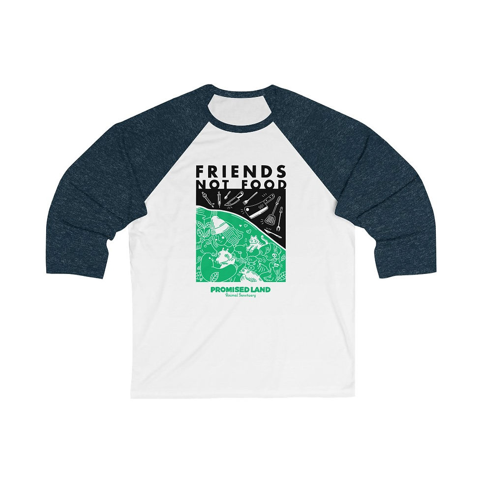 Thumbnail: Unisex Baseball Tee – Friends Not Food