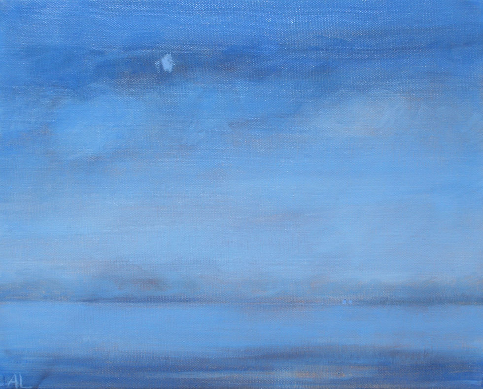 Ciel-mer VI (Glas) - Huile sur toile de lin, 24x30cm