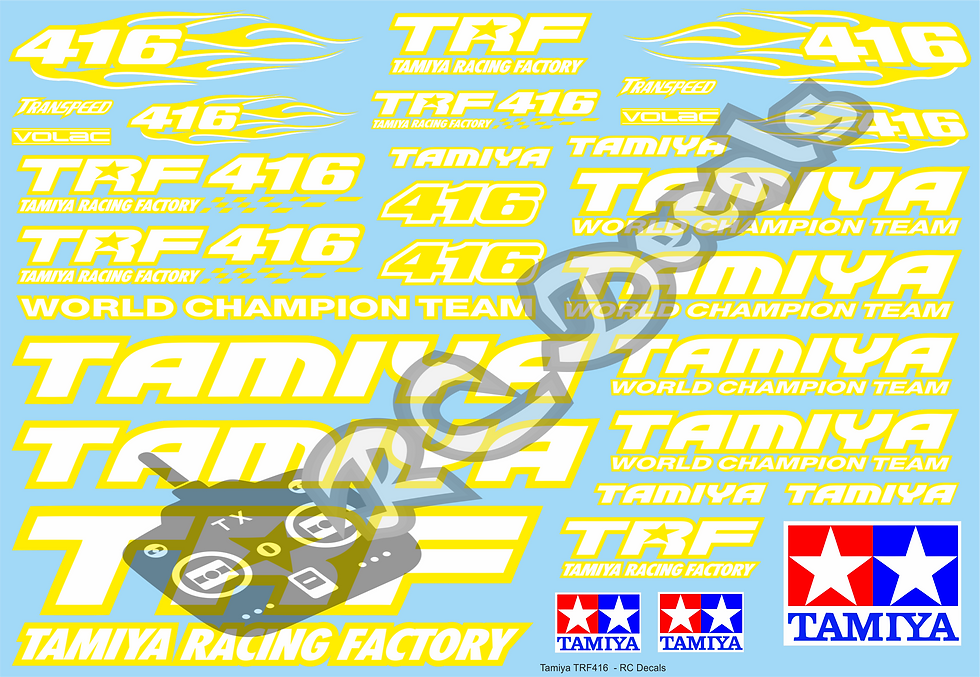 Thumbnail: Tamiya TRF 416  Manufacturer Decals