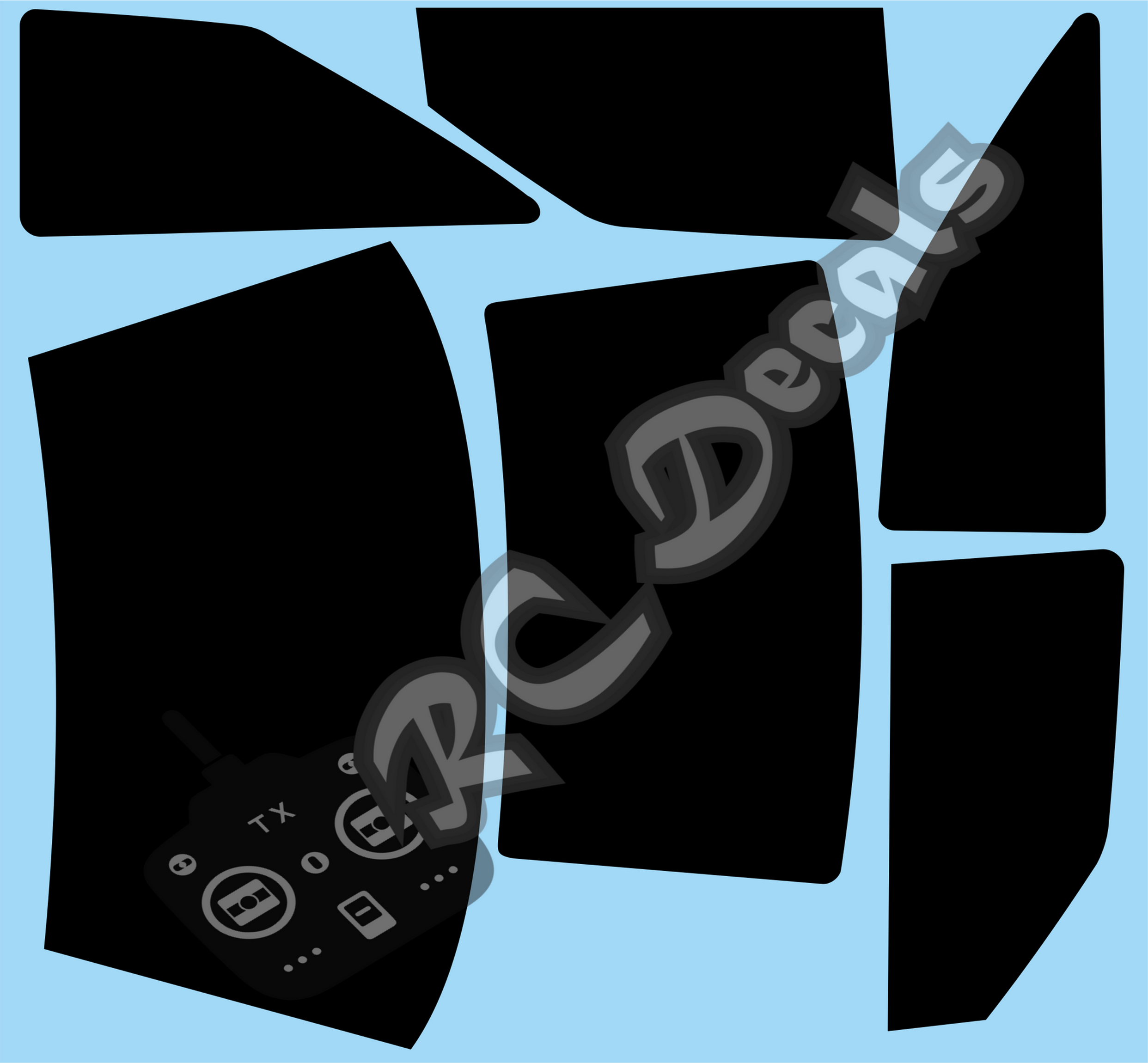 1/10 Decal Rally Ford Escort Window Masks