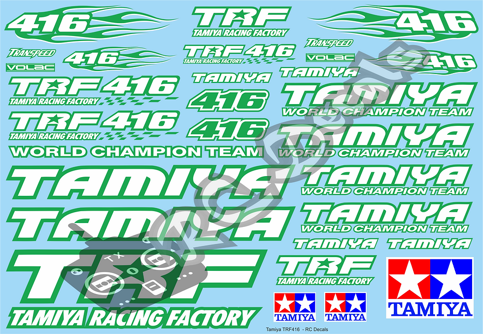 Thumbnail: Tamiya TRF 416  Manufacturer Decals