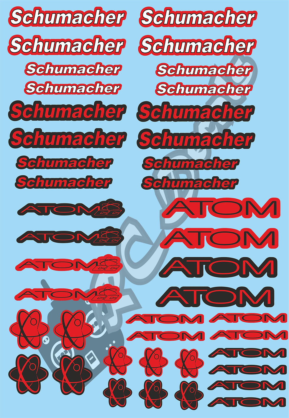 Thumbnail: Schumacher Atom Decals Choice of Colours Available