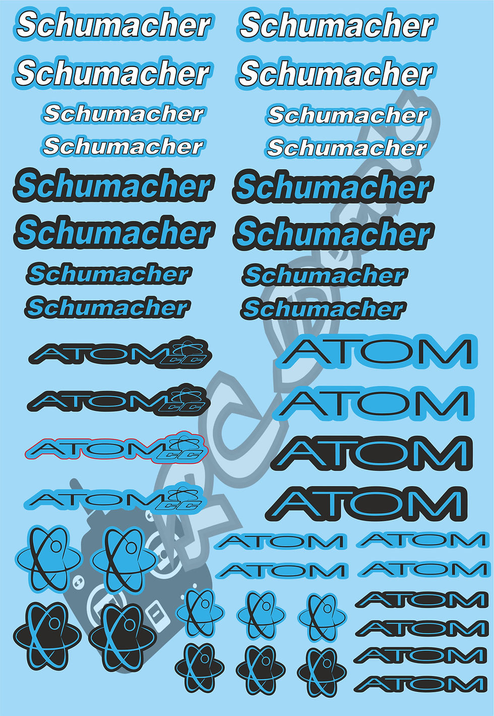 Thumbnail: Schumacher Atom Decals Choice of Colours Available
