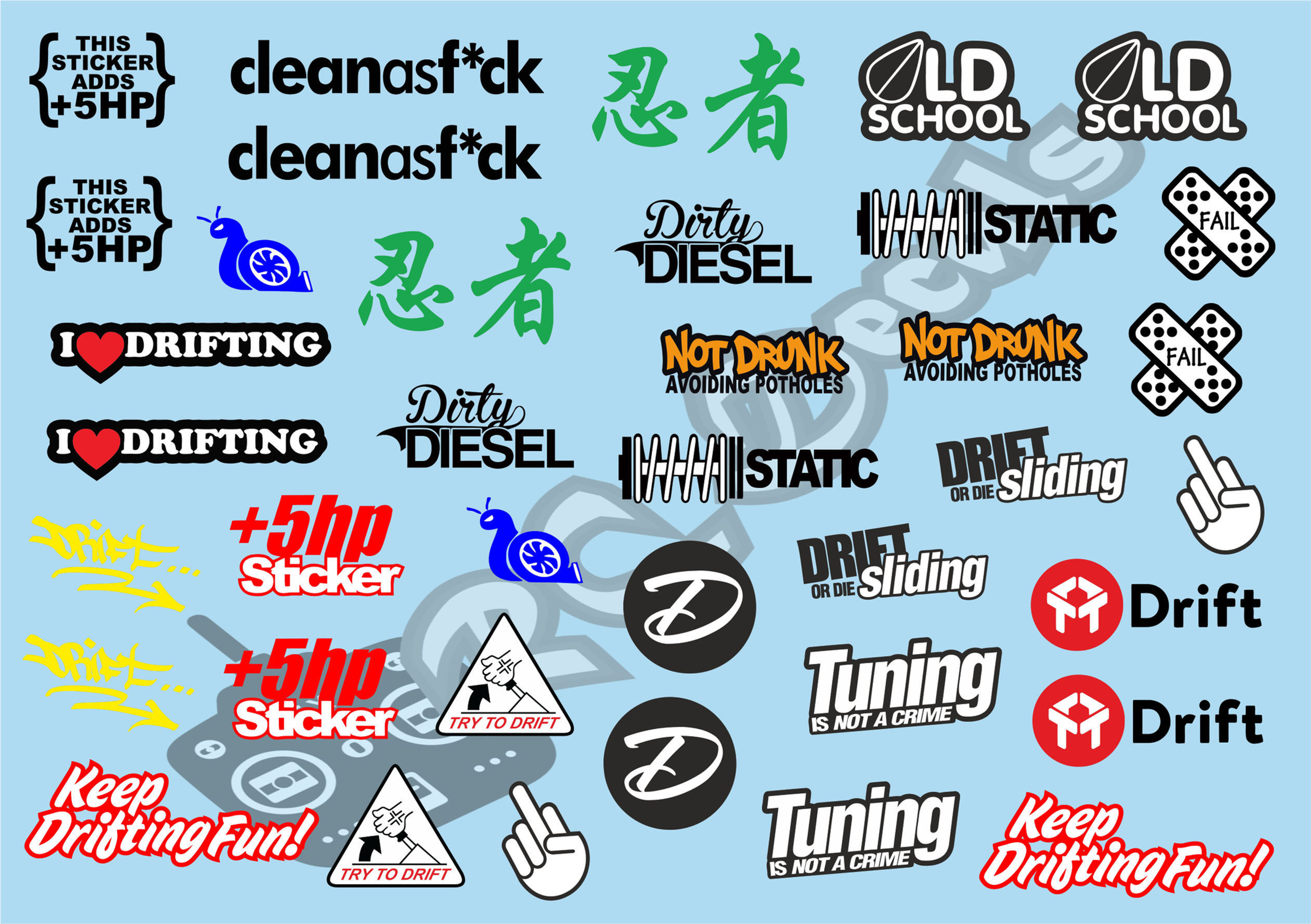 1/10 Drift Decals Set 3