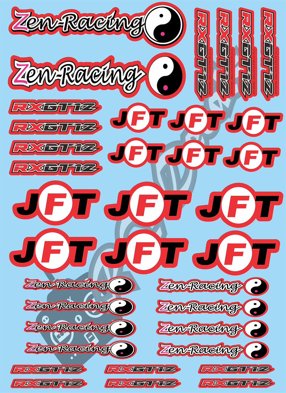 Thumbnail: Zen Racing & JFT Tire Decals Choice of Colours Available