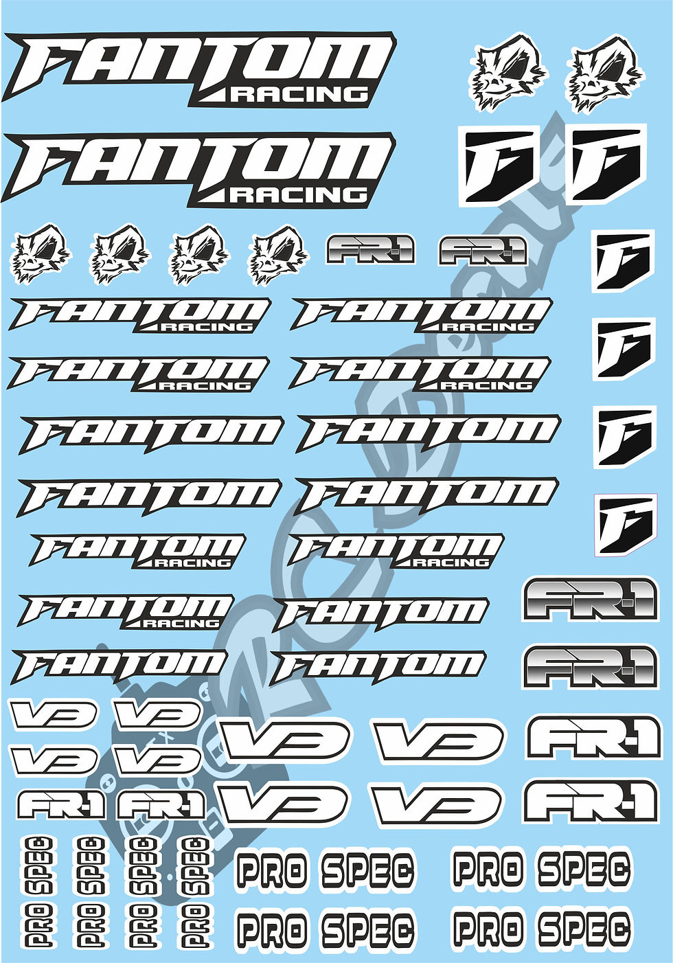 Thumbnail: Fantom V3 Decals Choice of Colours Available