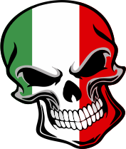 Thumbnail: Name Stickers with Skulls & Bandana International Flags