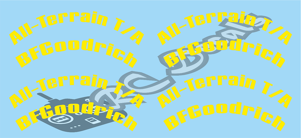 Thumbnail: Tamiya 1/12 All Terrain Lunchbox Tyre Decals various colours