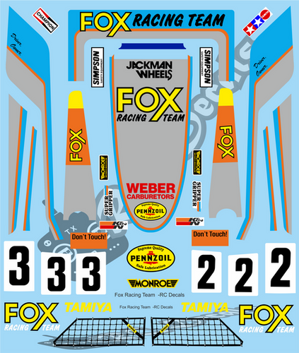 Vintage Fox Racing Decals | rcdecals