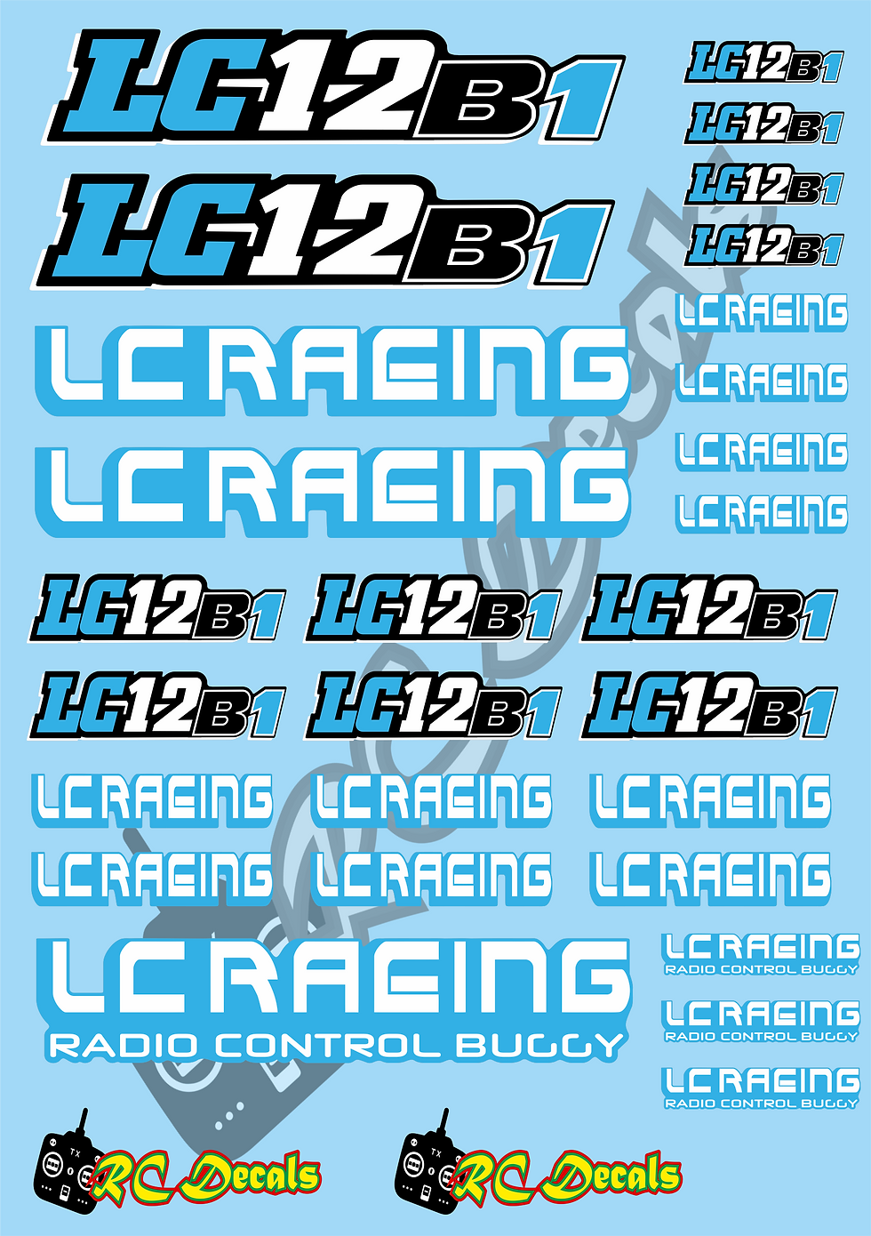 Thumbnail: LC Racing LC12B1 Decals Choice of Colours Available