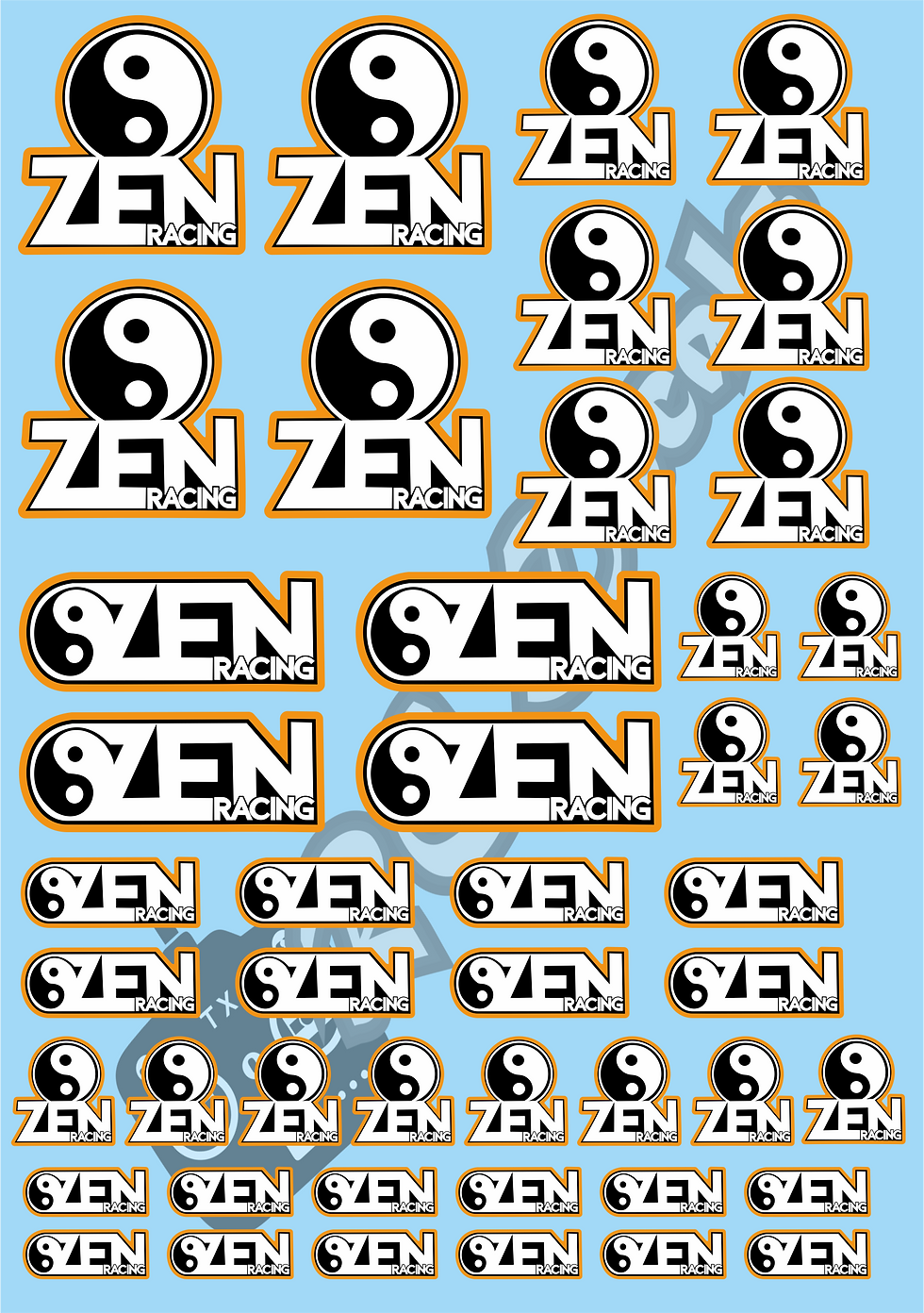 Thumbnail: Zen Racing Decals Choice of Colours Available
