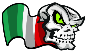 Thumbnail: Name Stickers with International Skulls & Bulldogs Flags