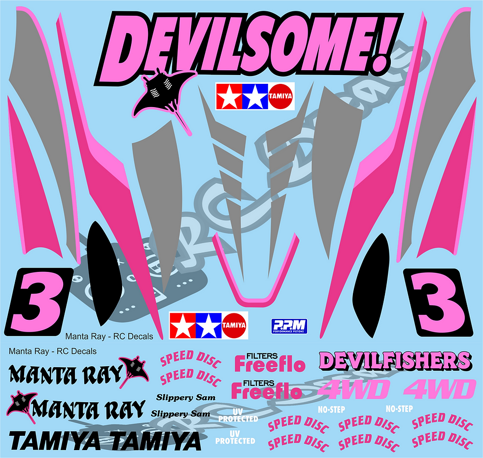 Thumbnail: Vintage Manta Ray Decals