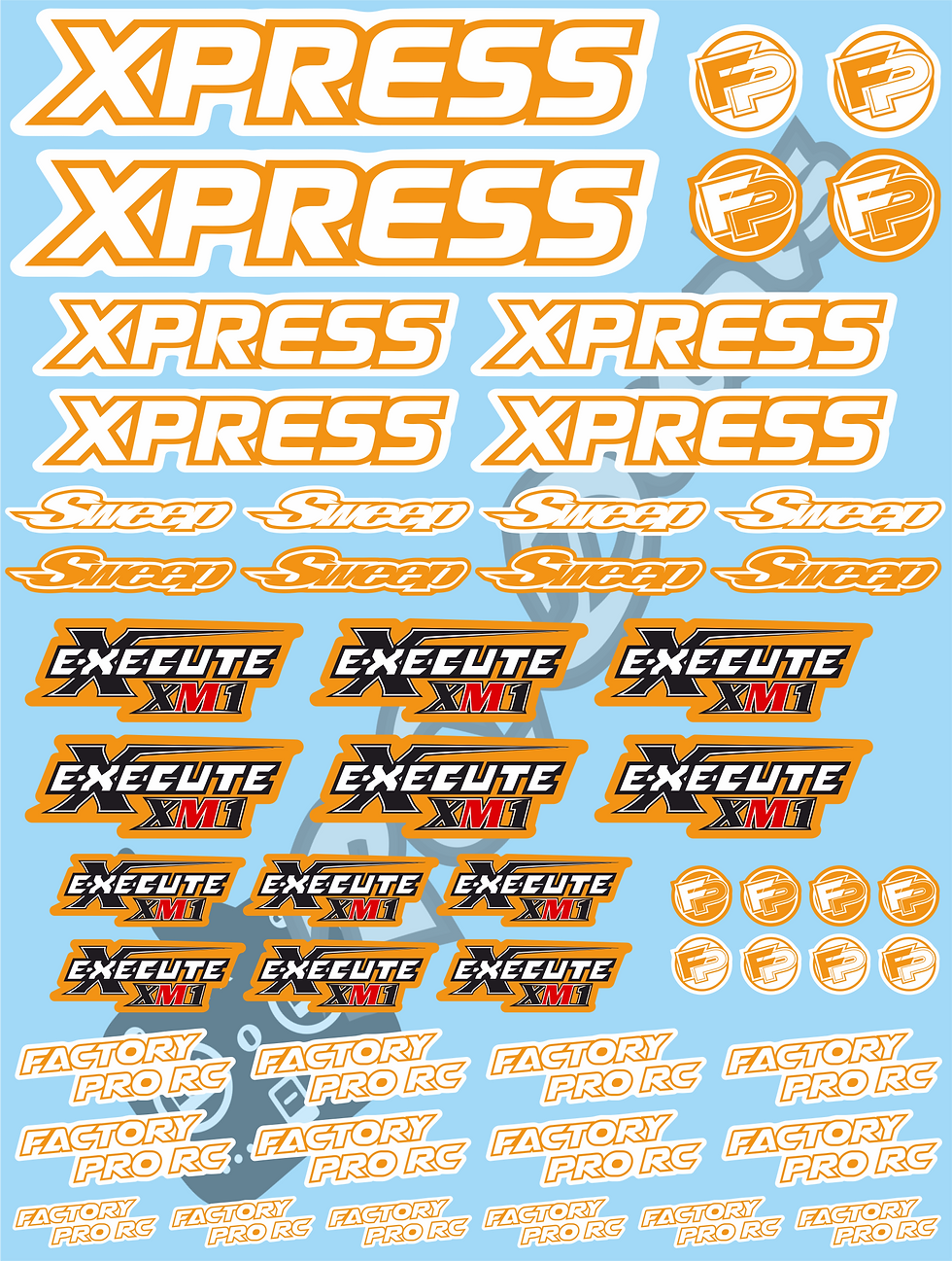 Thumbnail: Xpress - XM1 - Sweep - Factory Pro Decals Choice of Colour