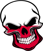 Thumbnail: Name Stickers with Skulls & Bandana International Flags