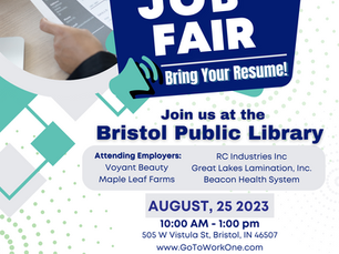 Join Us at the Bristol Public Library Job Fair on August 25th!