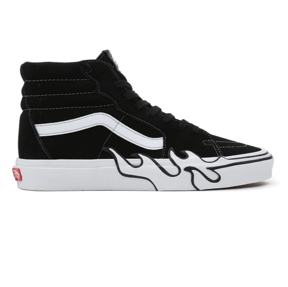 Vans SH8HI Flame Suede Noir Blanc
