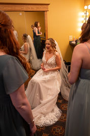 Couple celebrating their wedding day at Abernethy Center in Oregon City