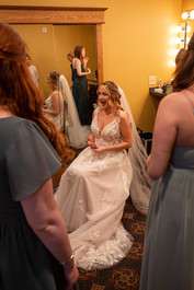 Couple celebrating their wedding day at Abernethy Center in Oregon City