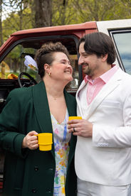 themed alternative awkward 80s elopement in Portland Or