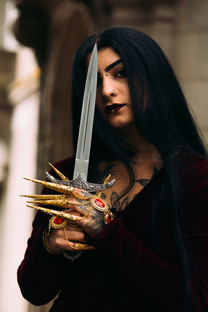 Beautiful alternative portraits of battle-ready badass, Golnar