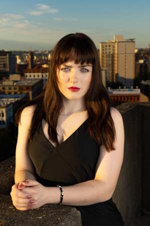Rooftop senior photo session in Portland, Oregon