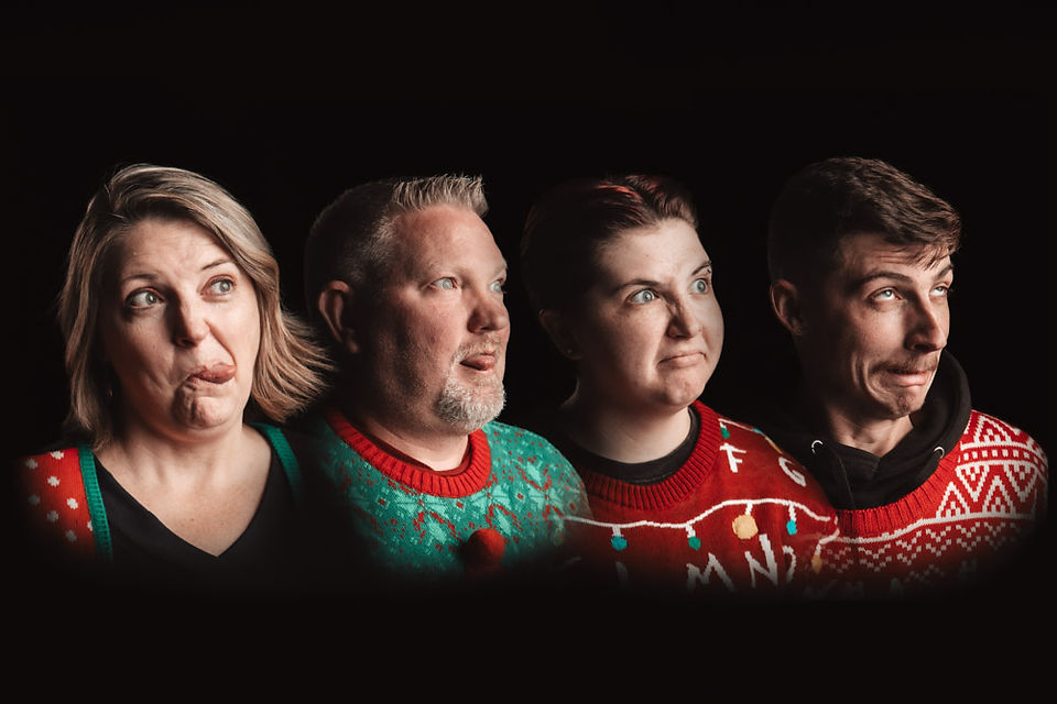 The ultimate Awkward 80's portrait photography session at Portland photo studio, hillarios, quirky, nostalgic holiday and year-round mini-session