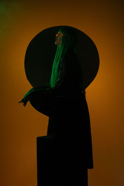 Green light Gels dystopian matrix eerie with model Phony Ghost by Nilas Photography in Cob