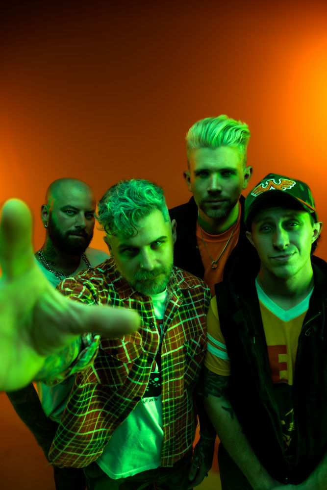 Wrung band promo at Cobalt Studios with Nilas Photography orange and green