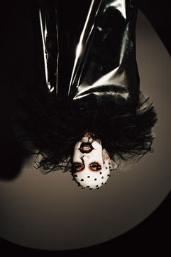 Studio portrait of Rose City Monster like nosferatu bat goth