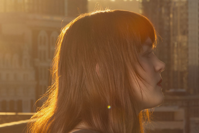 Rooftop senior photo session in Portland, Oregon