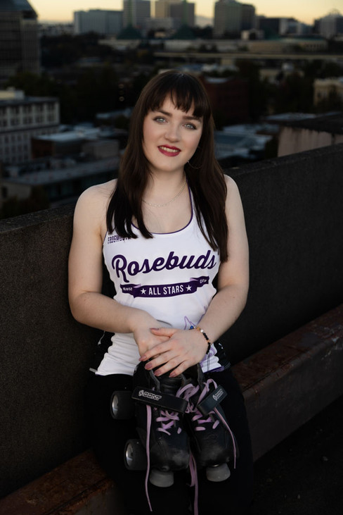 Rooftop senior photo session in Portland, Oregon