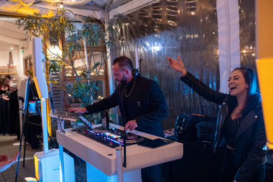 DJ amps up crowd at Blockhouse wedding reception