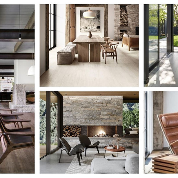 Mood board of Interior design project.