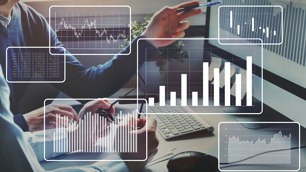 Multiple data graphs and charts to represent best practices for data quality enhancement