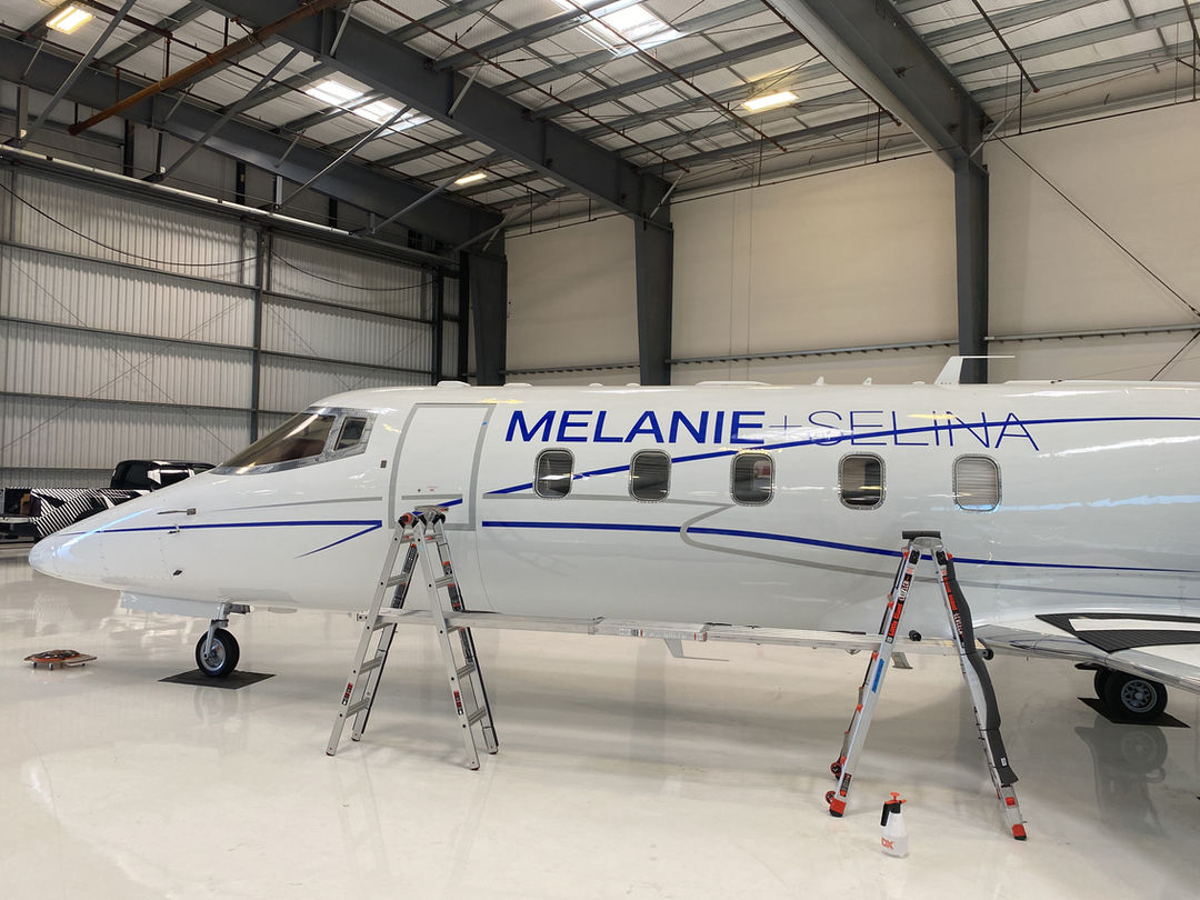 Private jet vinyl graphics