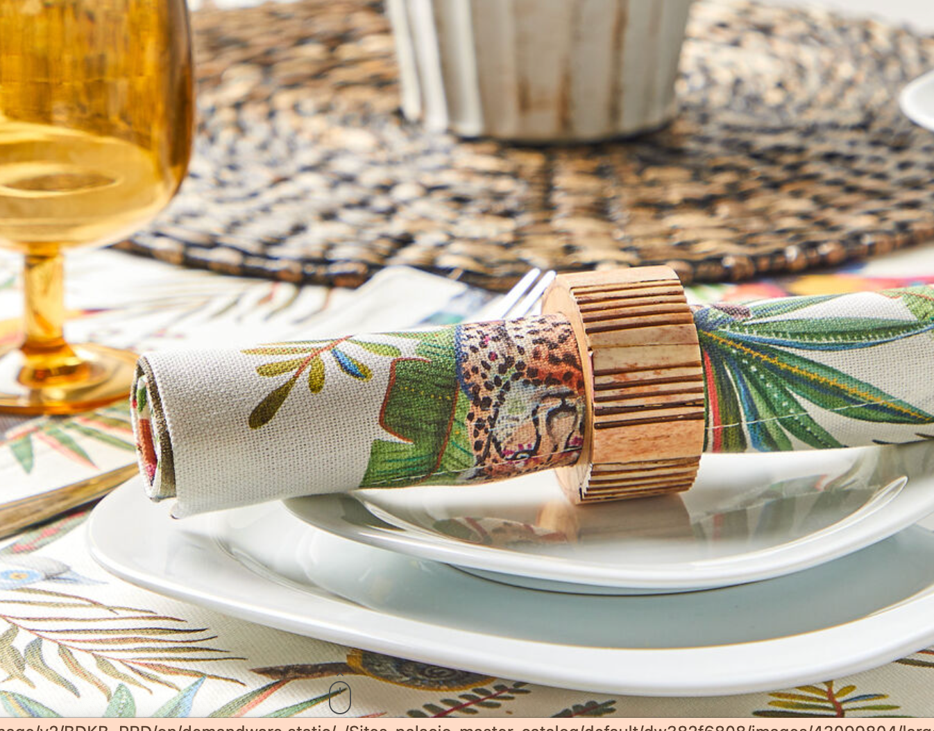 Servilleta individual Jungla Blanca