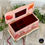 Thumbnail: Small Vintage Painted Jewelry Box in Peach with Peony Design
